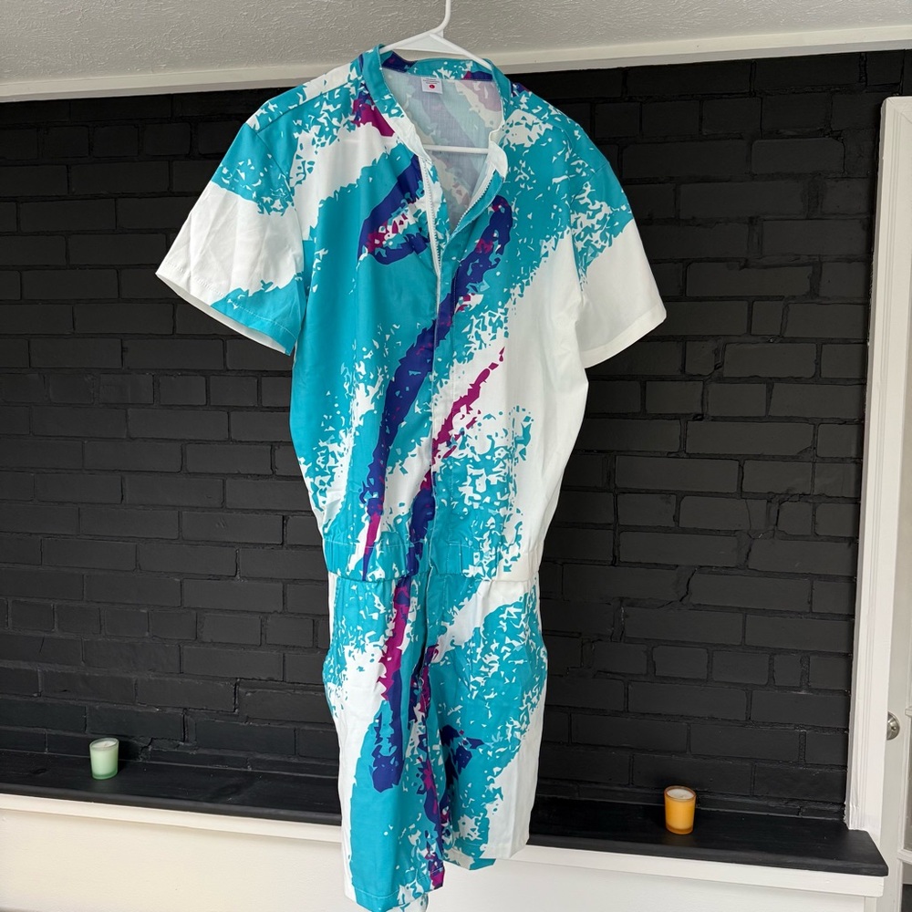 [NEW] Male Romper (romphim) 90s “jazz” paper cup design, Large